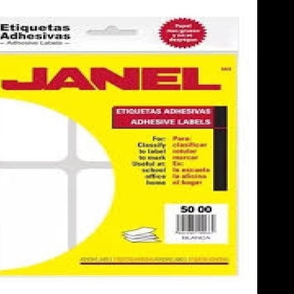 ETIQUETA ADH. BCA. JANEL 50X100 25 PAQ.C20H. E.20